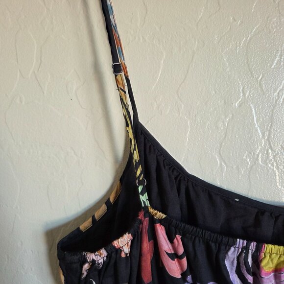 Rails Fatima Bathing Ladies Tank Midi Dress Black Size Women's Large 100% Cotton - Picture 8 of 12